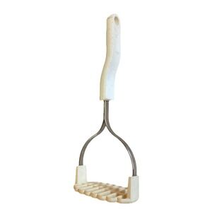 Bonny Potato Masher 10 3/4" Nylon Plastic White Cream USA Vintage‎